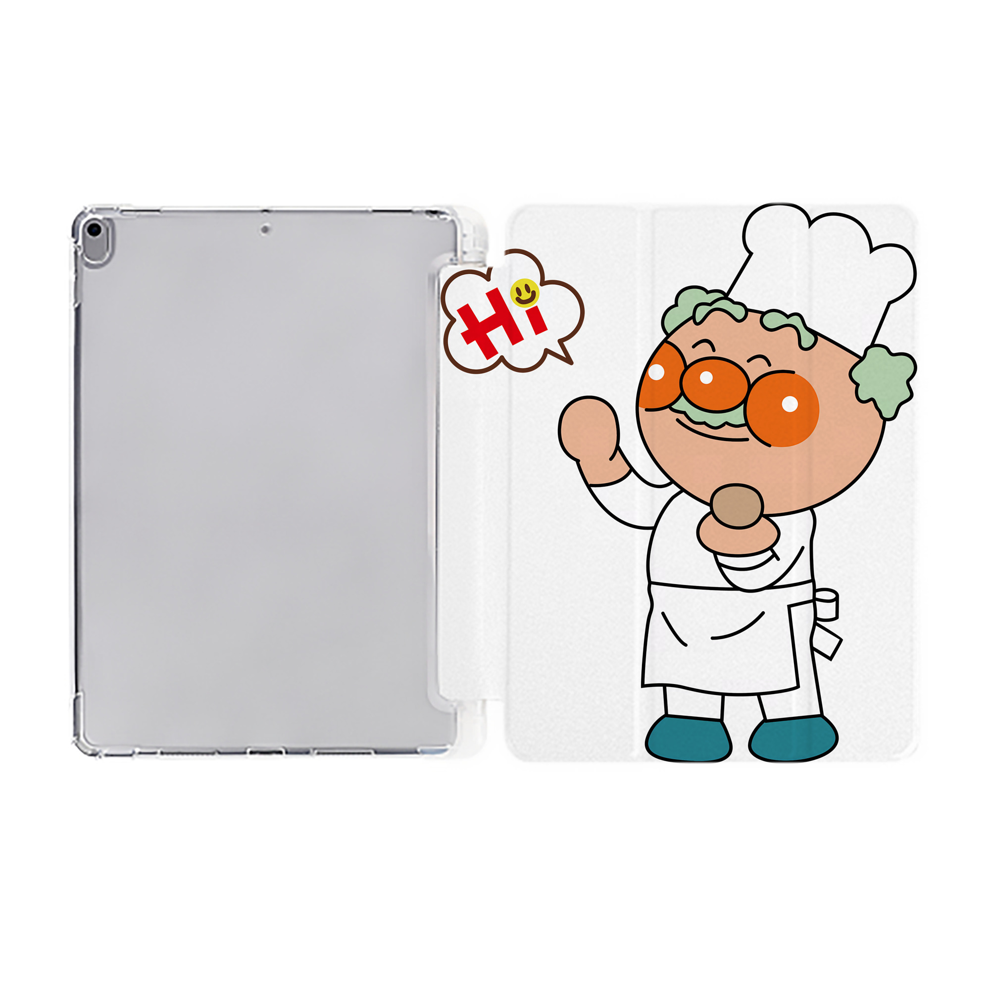 （画像用） アンパンマン Anpanman IPad ケース ペン収納付き 三つ折りスタンド PUレザー×シリコン 対応機種9.5/10.5/10.9インチ